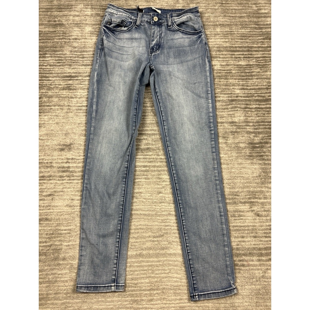Kancan Jeans Juniors 7 Blue Denim‎ Medium Wash Skinny Cotton Blend